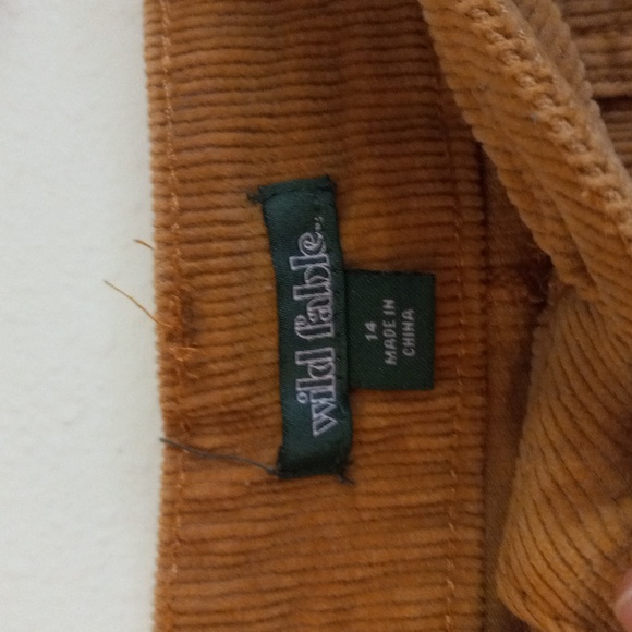 Wild Fable corduroy mini skirt with pockets,yellow, size 14. Buttons down front. - Picture 2 of 5